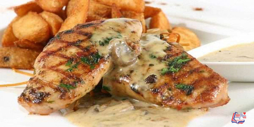طريقة عمل صدور دجاج مشوية بصوص الكريمة